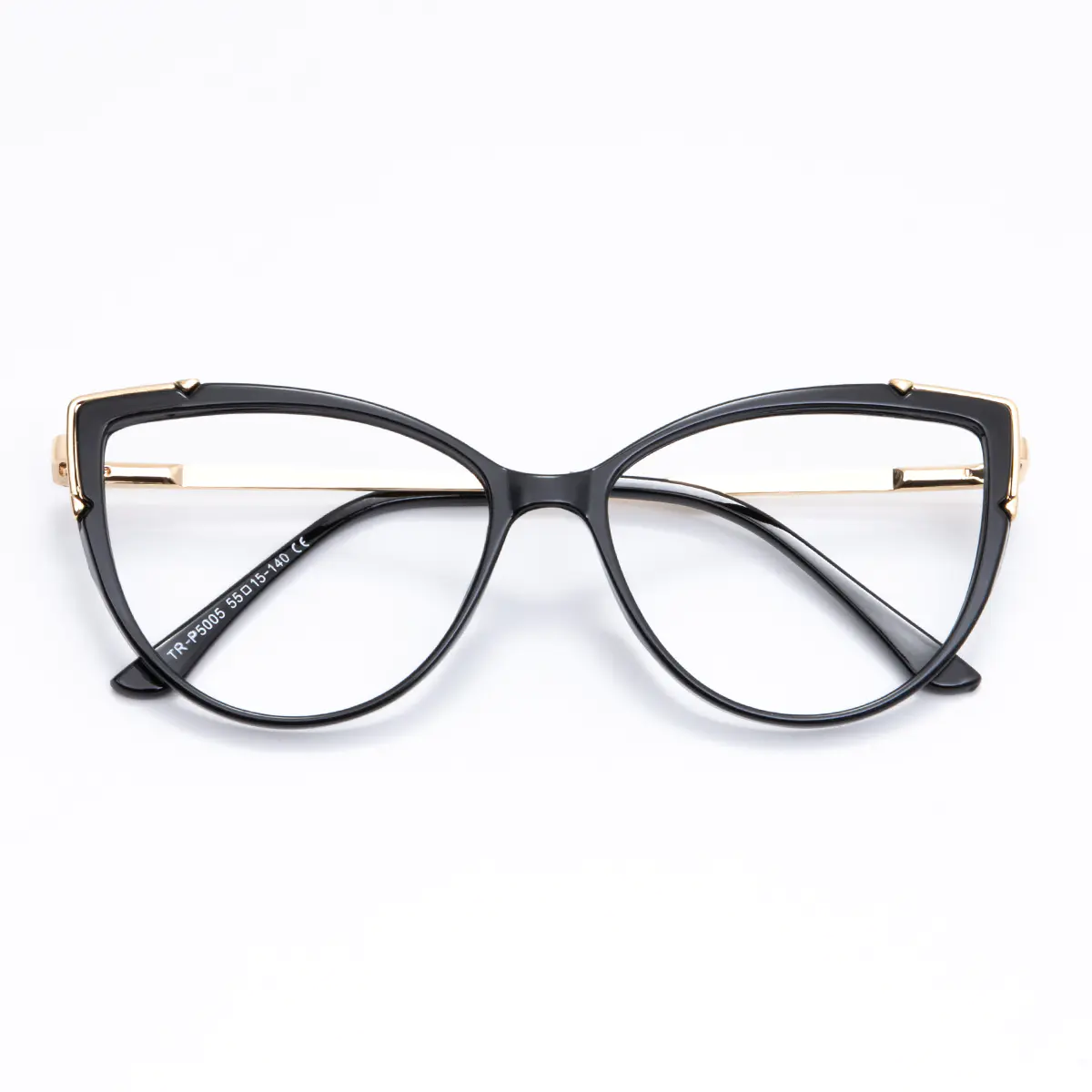 Cat-eye Black Gold Eyeglasses
