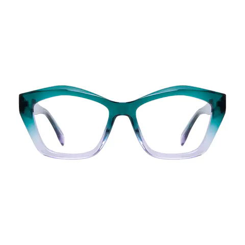 Cat-eye Green/Clear Eyeglasses