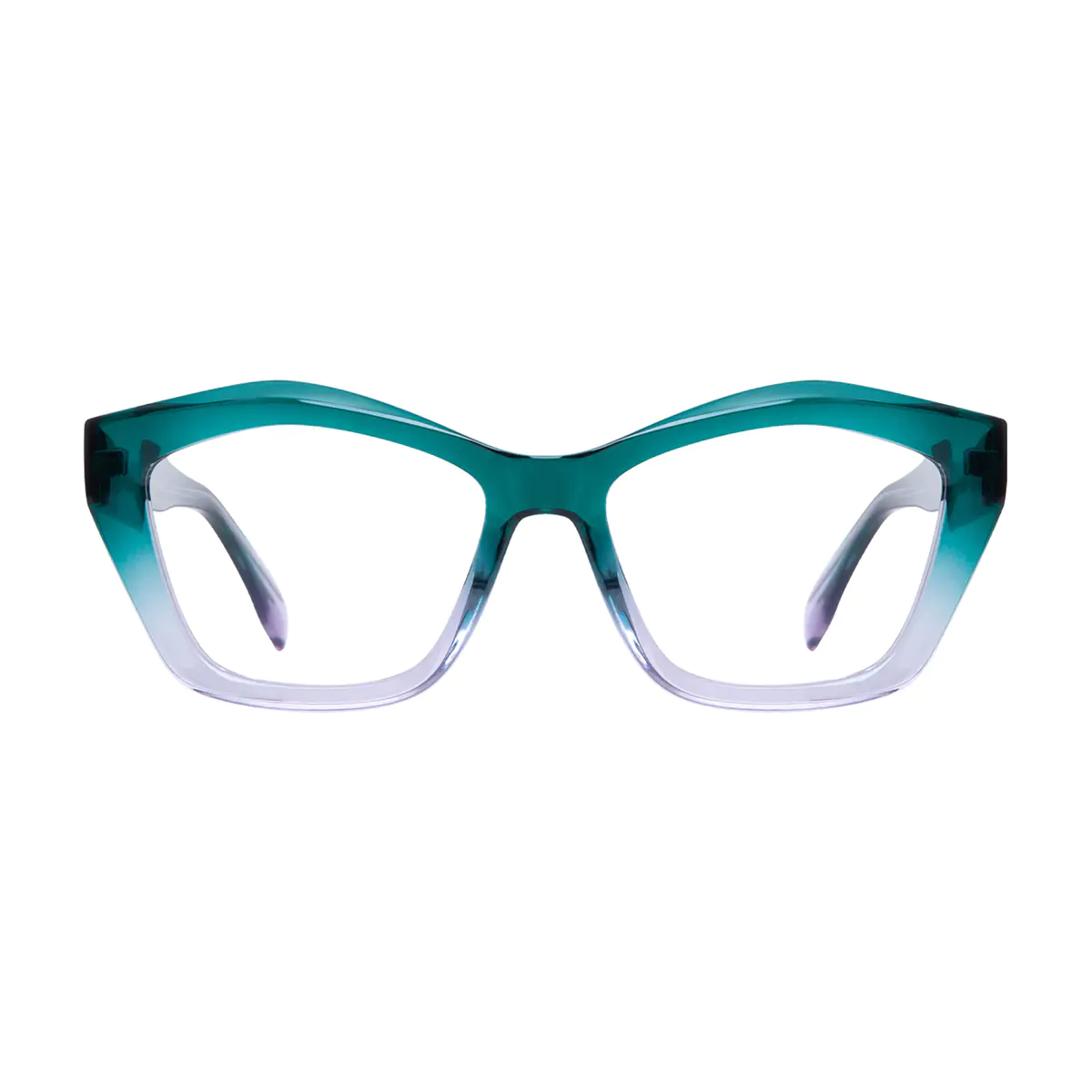 Cat-eye Green/Clear Eyeglasses