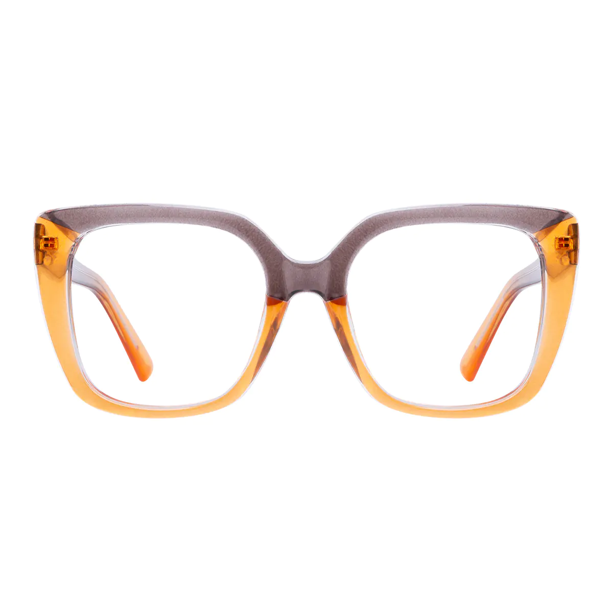Cat-eye Gray/Orange Eyeglasses