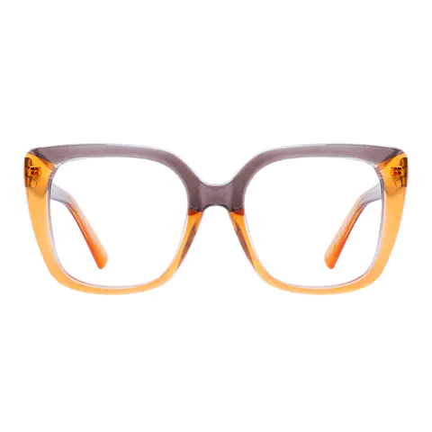 Cat-eye Gray/Orange Eyeglasses