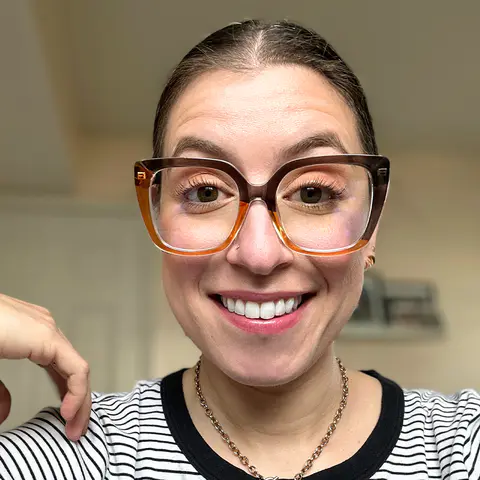 Cat-eye Gray/Orange Eyeglasses