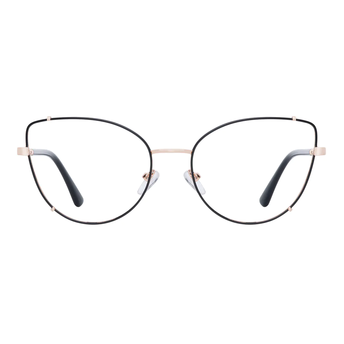 Cat-eye Black Gold Eyeglasses