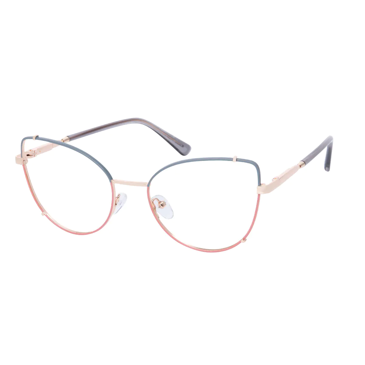 Cat-eye Blue/Pink Eyeglasses