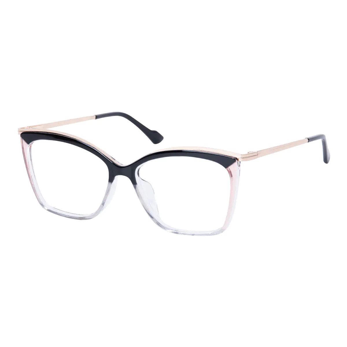 Cat-eye Black/Clear Eyeglasses