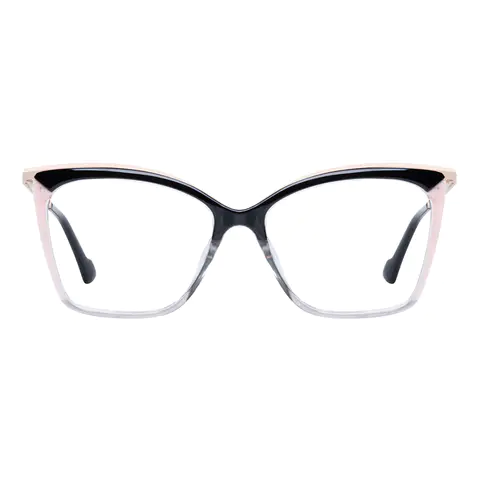 Cat-eye Black/Clear Eyeglasses
