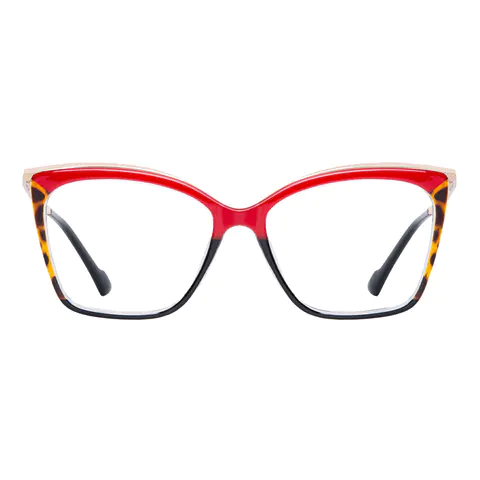 Cat-eye Red/Tortoiseshell Eyeglasses