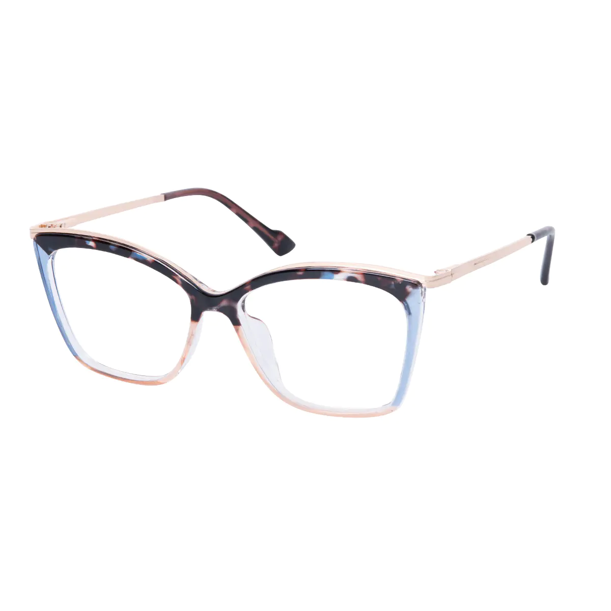 Cat-eye Tortoiseshell/Blue Eyeglasses