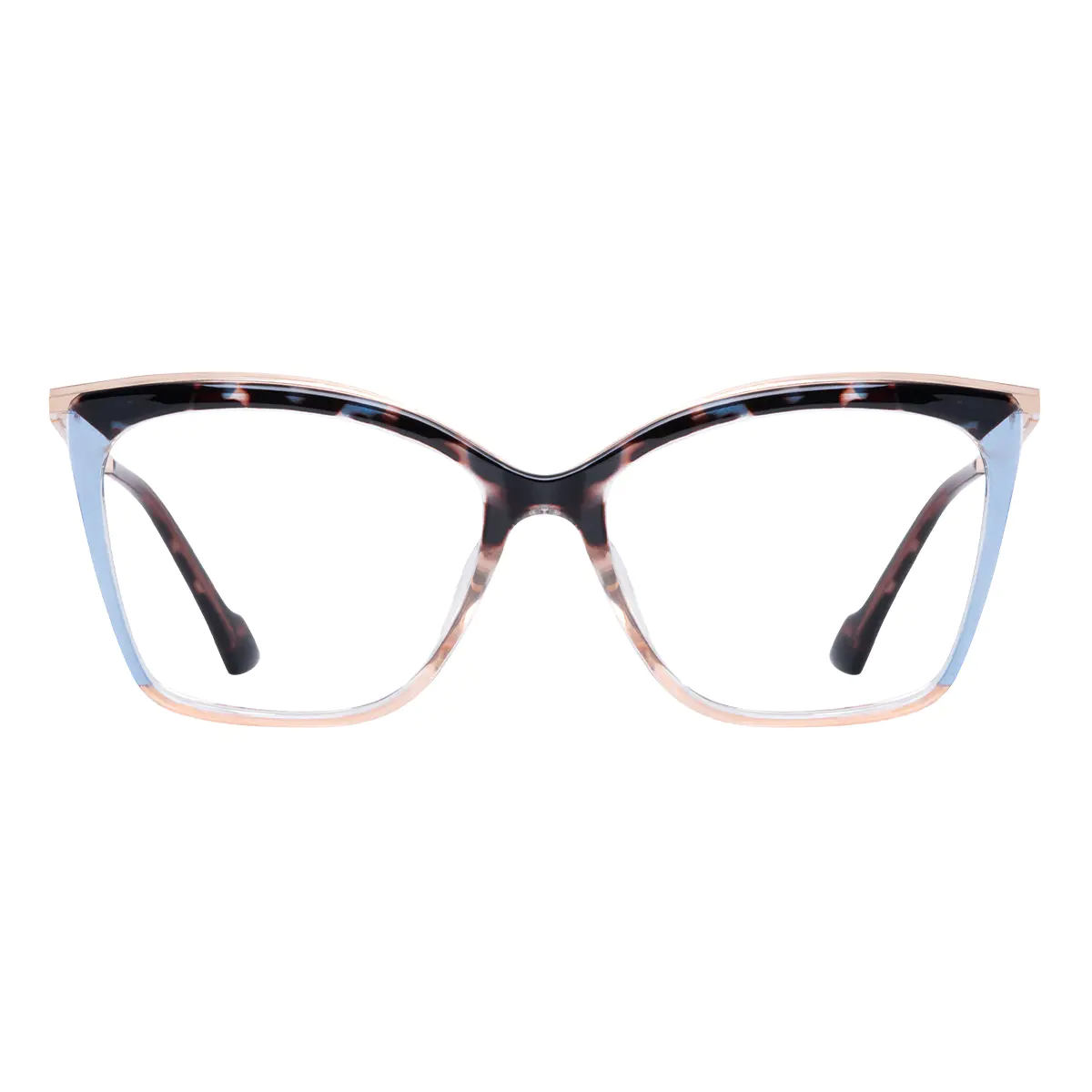 Cat-eye Tortoiseshell/Blue Eyeglasses