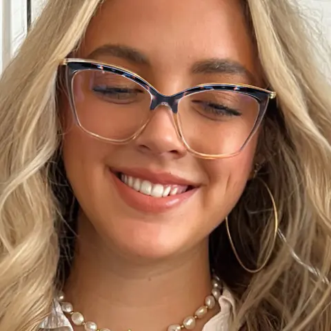 Cat-eye Tortoiseshell/Blue Eyeglasses