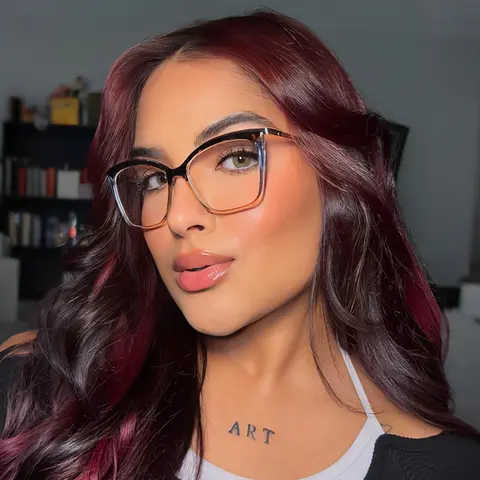 Cat-eye Tortoiseshell/Blue Eyeglasses