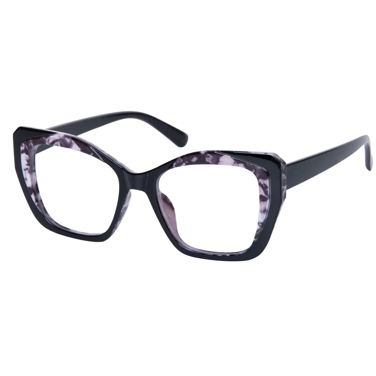 Square Dark Tortoiseshell Eyeglasses