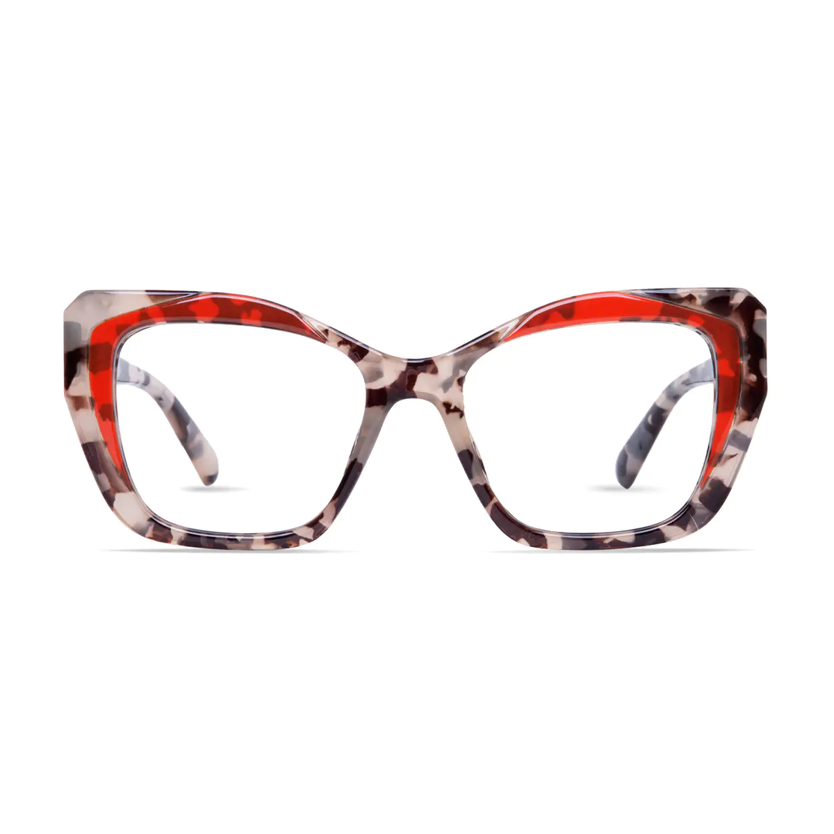 Square Red/Tortoiseshell Eyeglasses