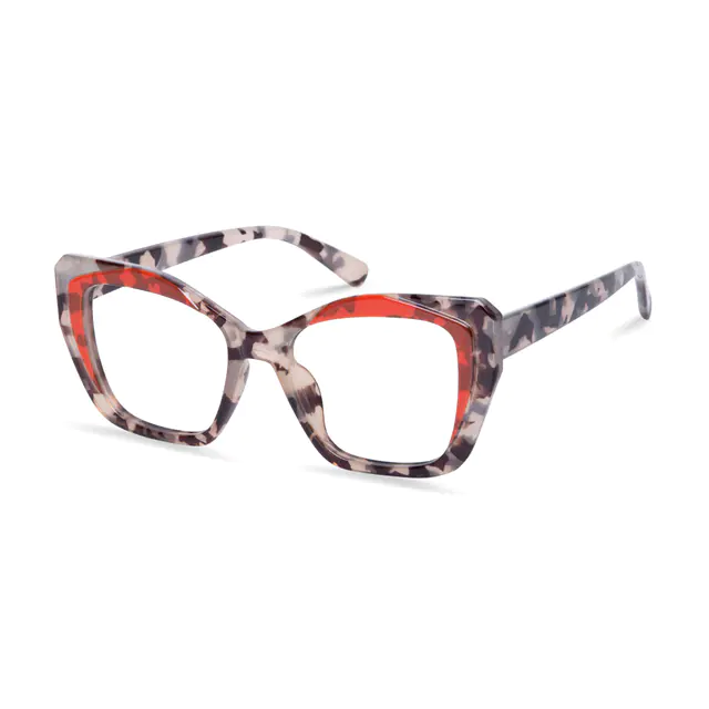 Square Red/Tortoiseshell Eyeglasses