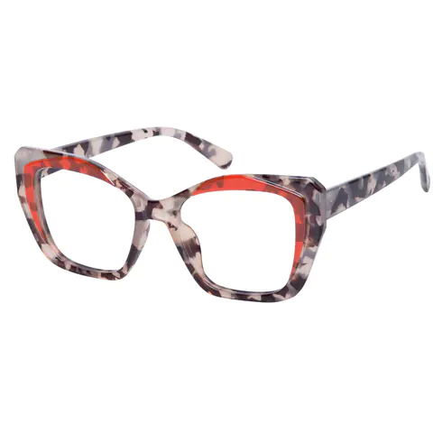 Square Red/Tortoiseshell Eyeglasses