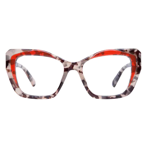 Square Red/Tortoiseshell Eyeglasses