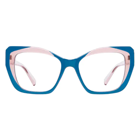 Square Pink/Blue Eyeglasses