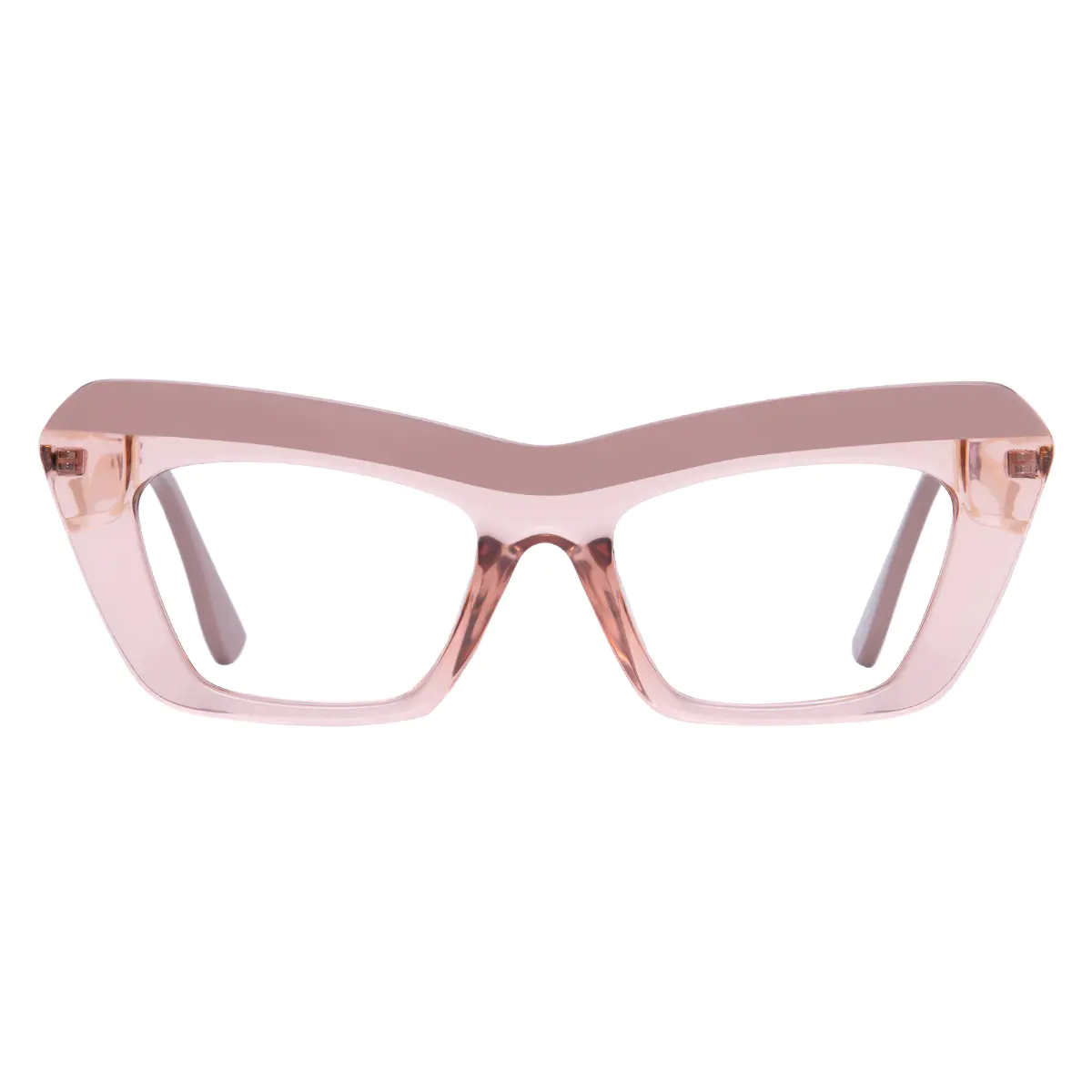Cat-eye Brown/Pink Eyeglasses