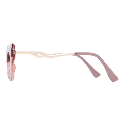 Cat-eye Brown/Pink Eyeglasses