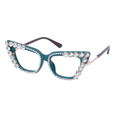 Cat-eye Green Eyeglasses