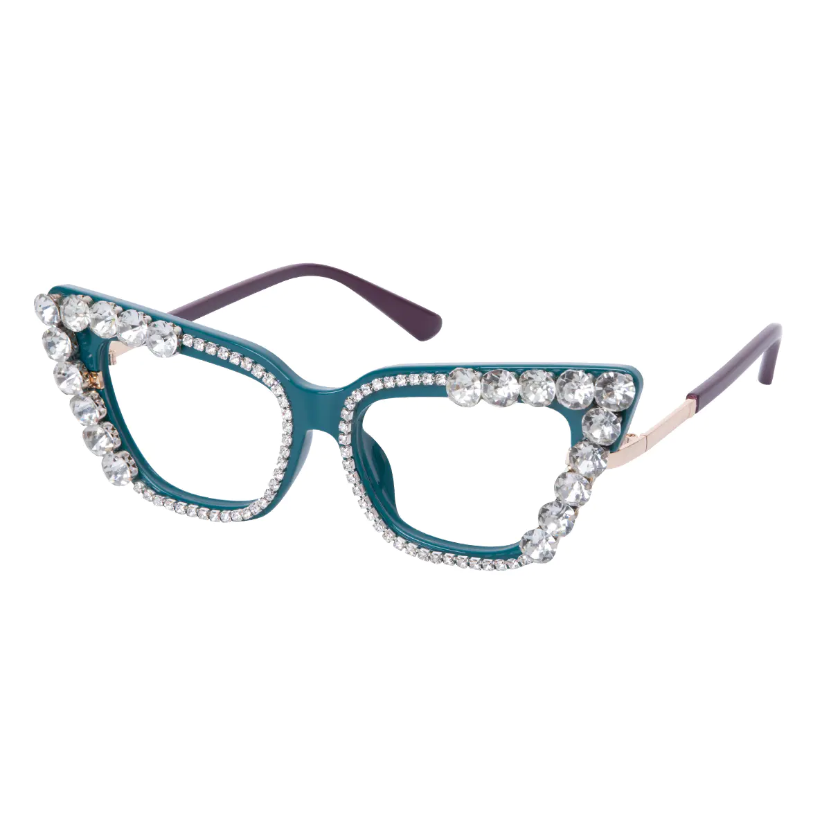 Cat-eye Green Eyeglasses