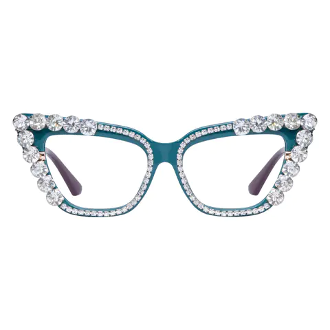 Cat-eye Green Eyeglasses