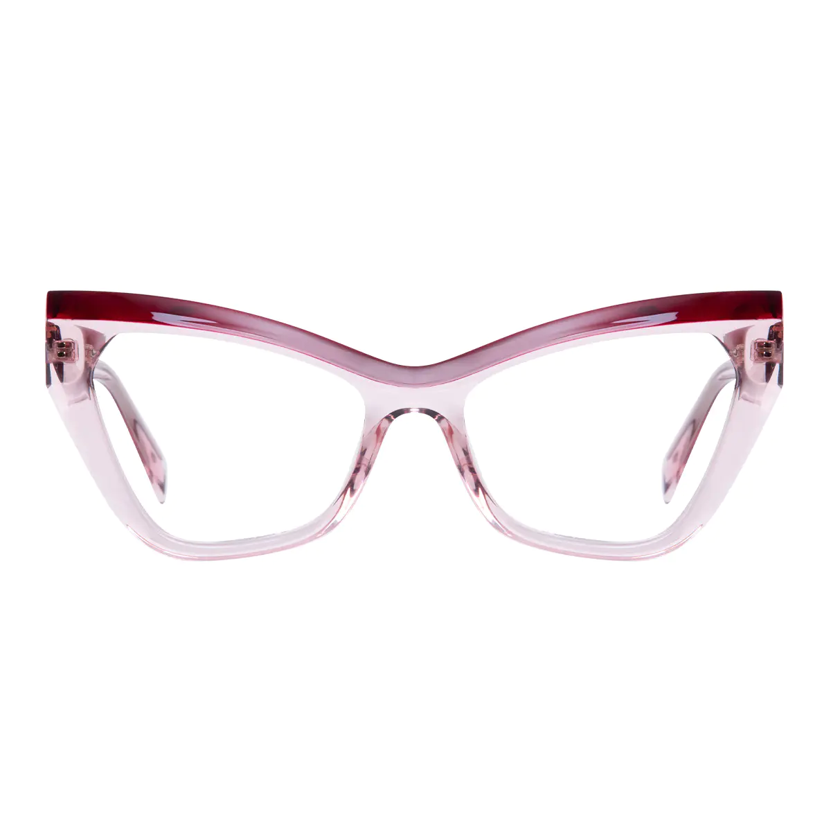 Cat-eye Transparent Pink Eyeglasses