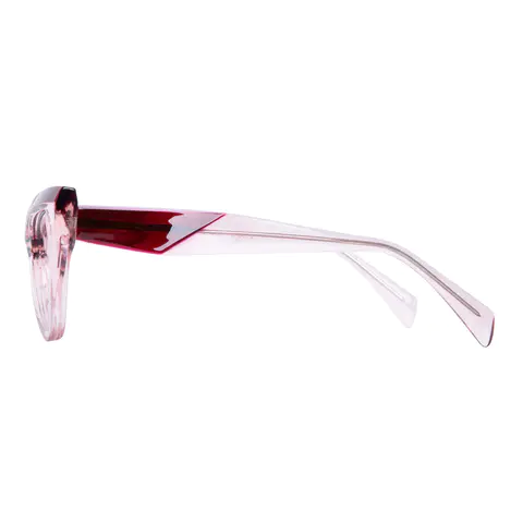 Cat-eye Transparent Pink Eyeglasses