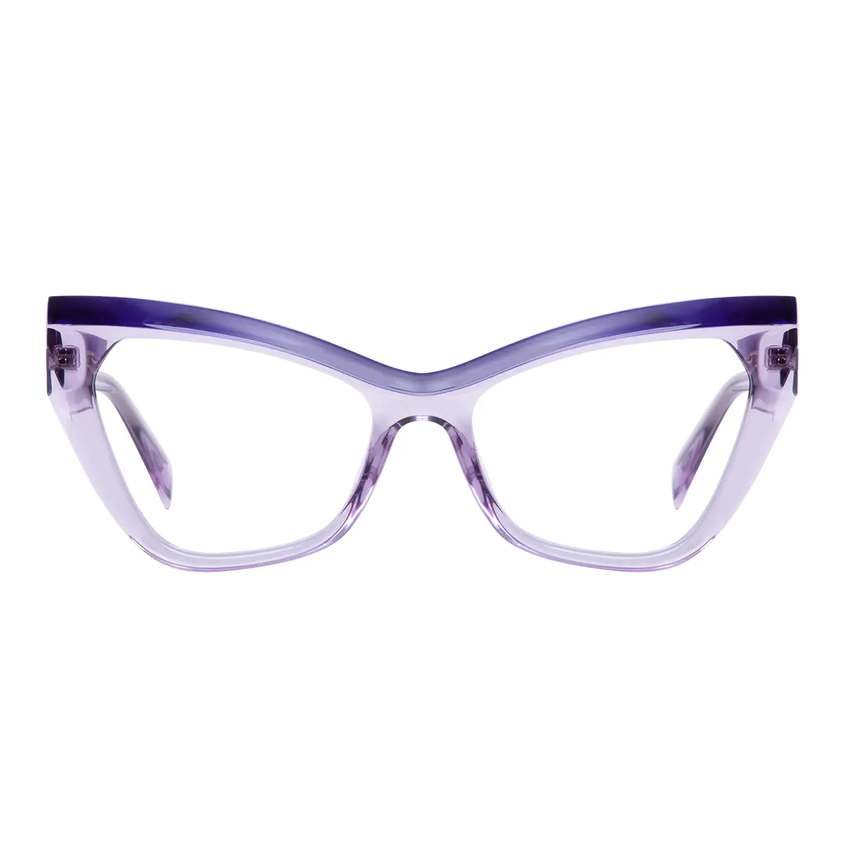 Cat-eye Transparent Purple Eyeglasses
