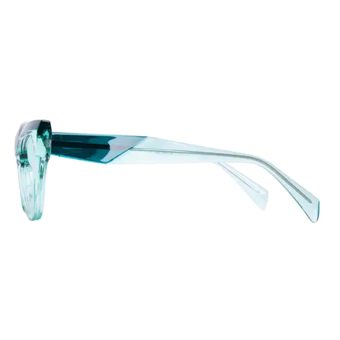 Cat-eye Transparent Green Eyeglasses