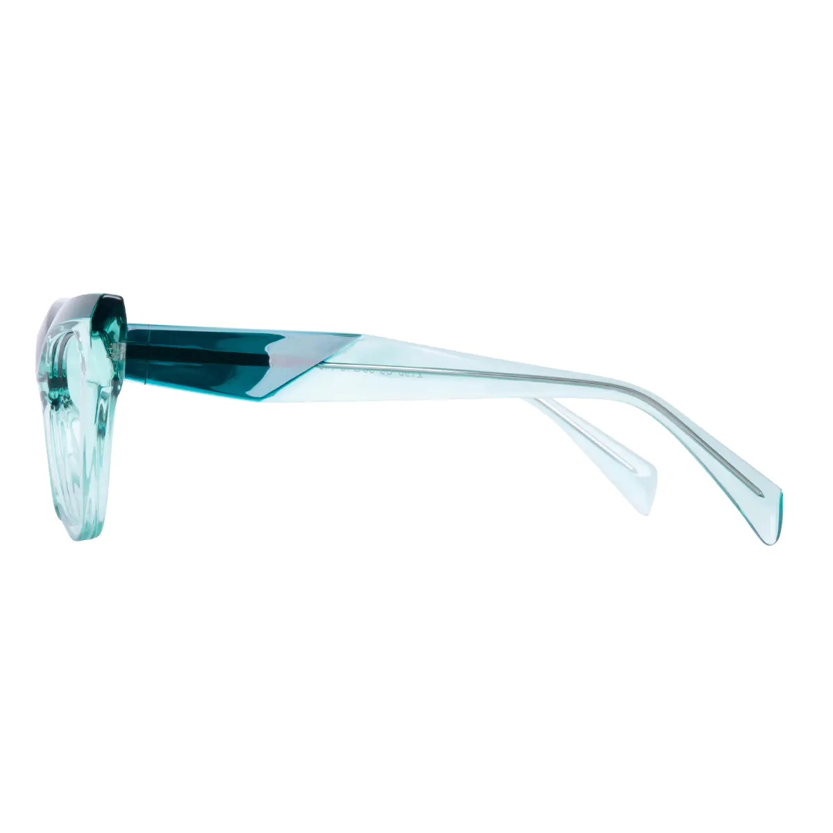 Cat-eye Transparent Green Eyeglasses