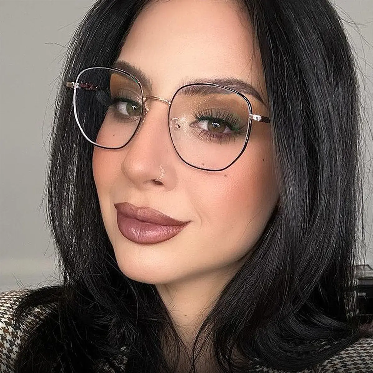 Square Black Eyeglasses