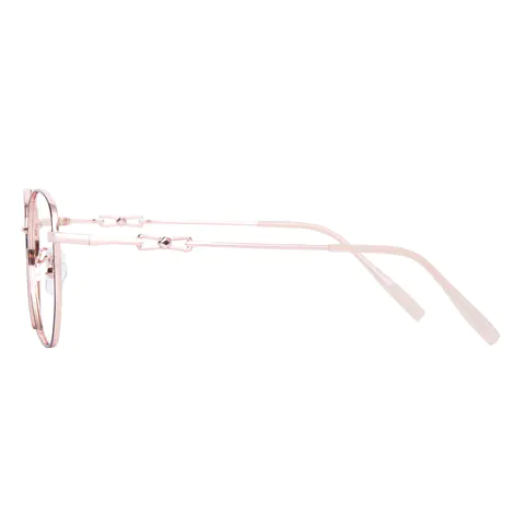 Square Black/Pink Gold Eyeglasses