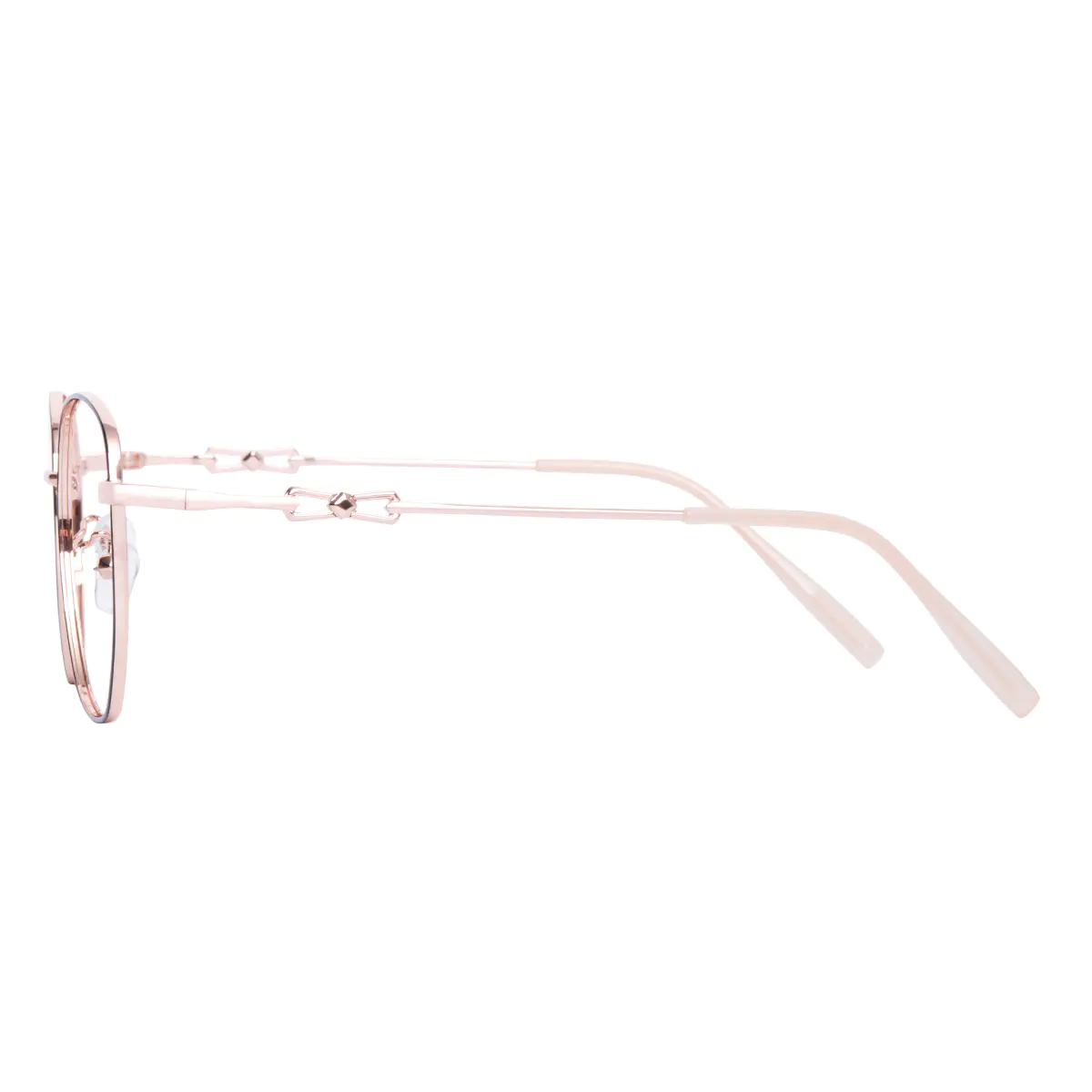 Square Black/Pink Gold Eyeglasses