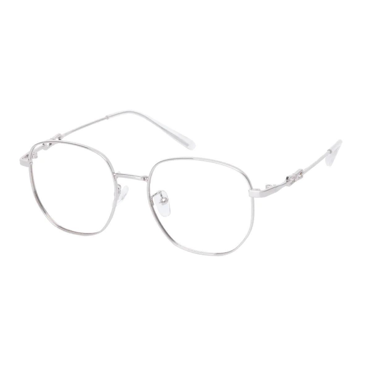 Square Silver Eyeglasses