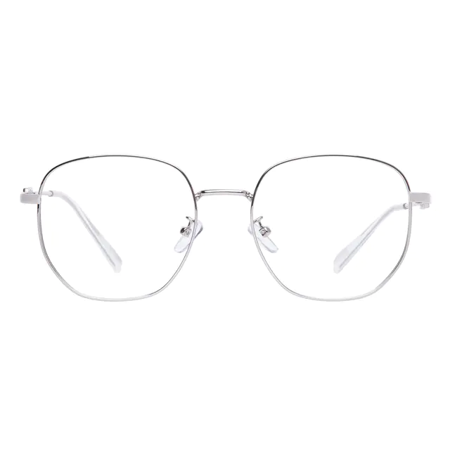 Square Silver Eyeglasses