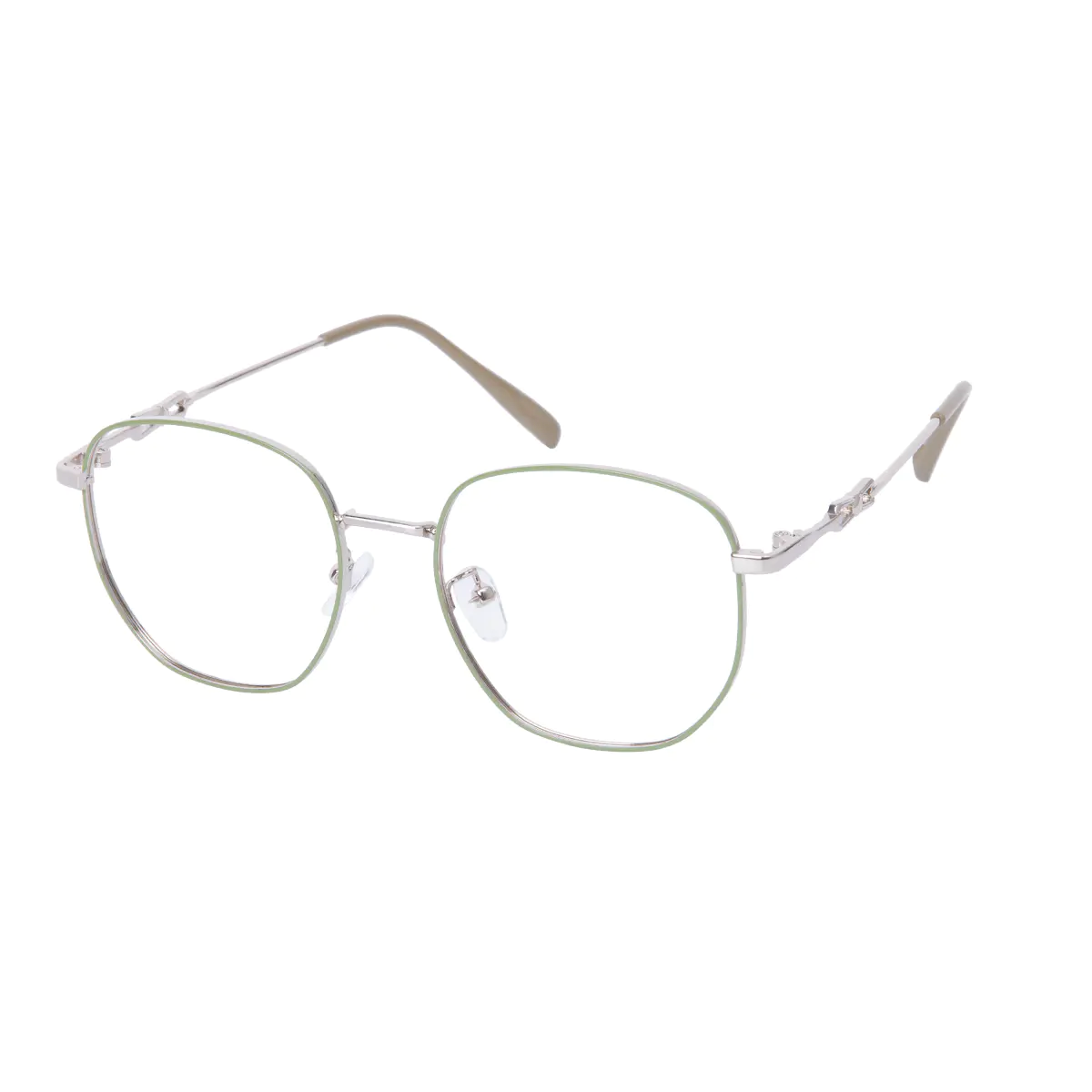 Square Light Green Eyeglasses