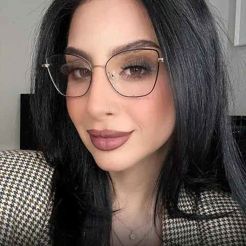 Square Light Blue Eyeglasses