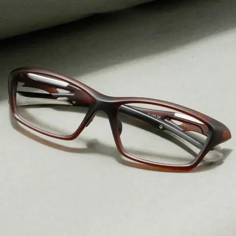 Rectangle Brown Eyeglasses