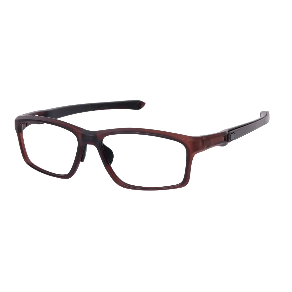 Rectangle Brown Eyeglasses