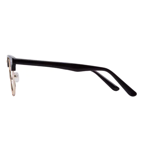 Browline Black Gold Eyeglasses
