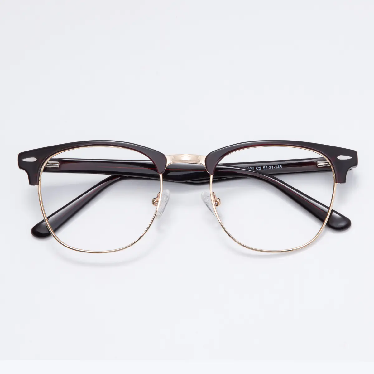 Browline Black Gold Eyeglasses