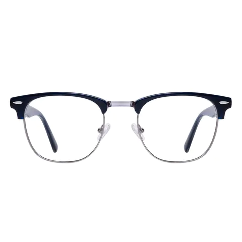 Browline Blue/Silver Eyeglasses