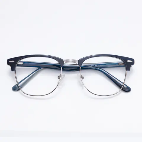 Browline Blue/Silver Eyeglasses