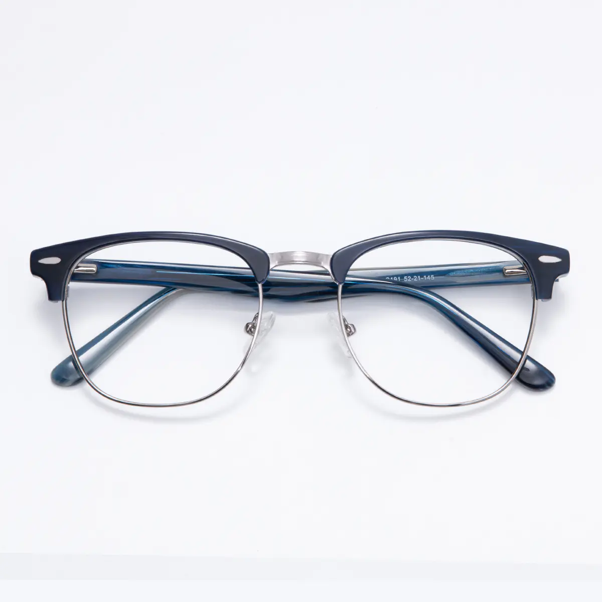 Browline Blue/Silver Eyeglasses