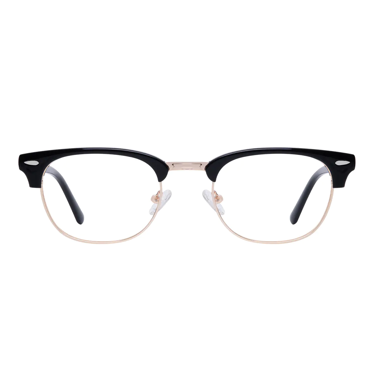 Browline Black Gold Eyeglasses