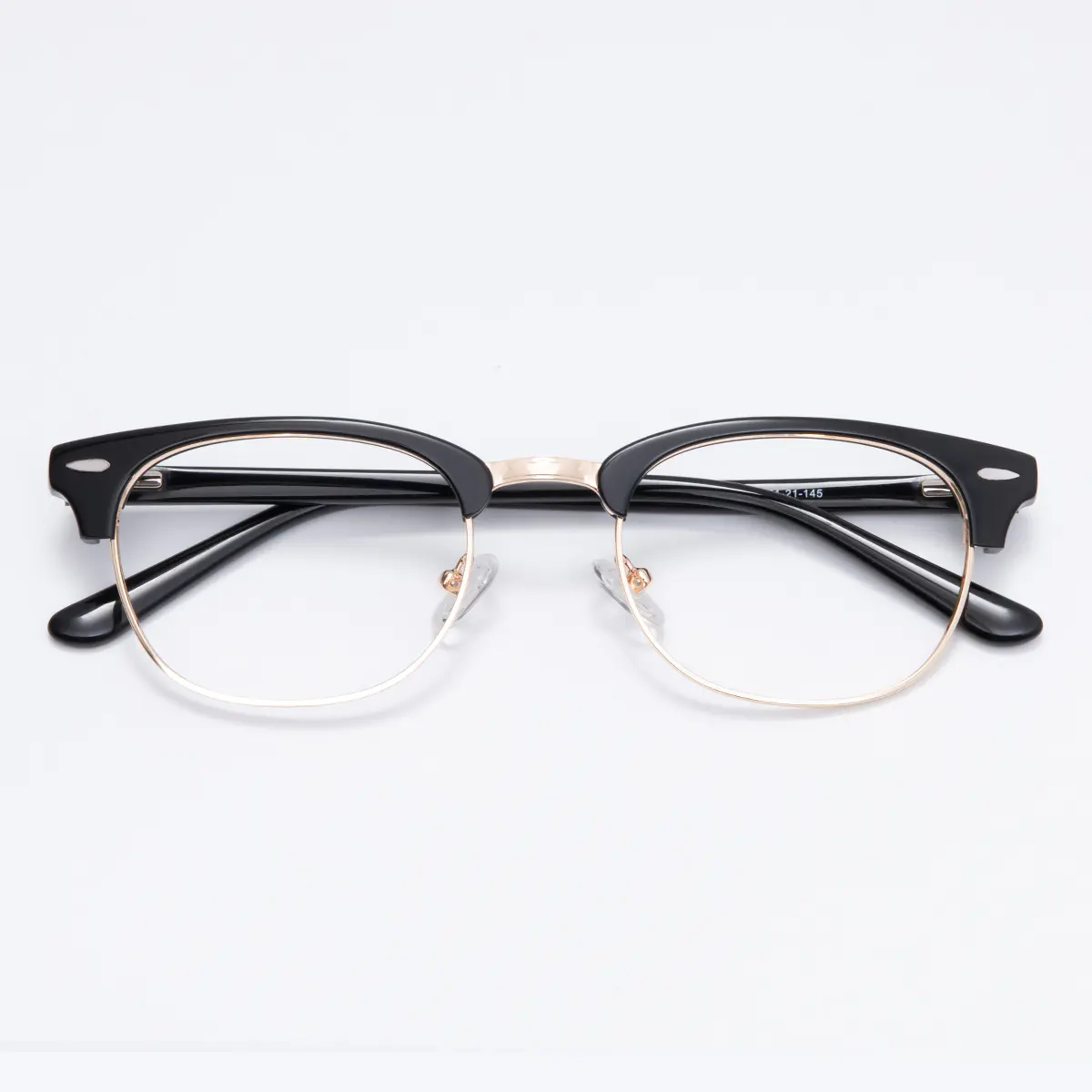 Browline Black Gold Eyeglasses