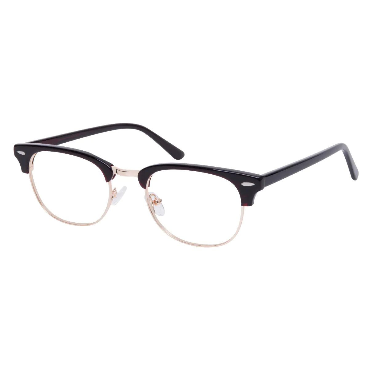 Browline Brown/Gold Eyeglasses