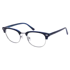 Browline Blue/Silver Eyeglasses