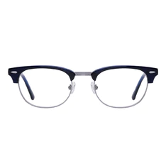 Browline Blue/Silver Eyeglasses